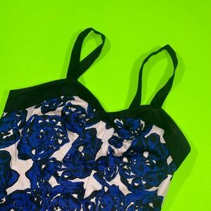 Richard Chai for Target Blue Floral Rose Mini Dress Sweetheart Back Zip Size 5